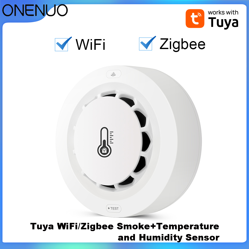 Tuya WiFi or Zigbee Smoke Dete - مراجعة Smoke Detector Interconnected وسعره