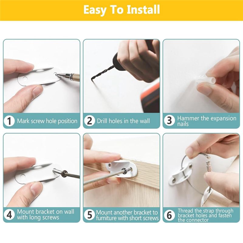 Anti Tip Furniture Anchors Ear - مراجعة Earthquake Anchor Strap وسعره
