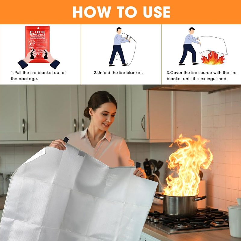 Fiberglass Flame Retardant Sup - مراجعة Fire Blanket Kitchen وسعره