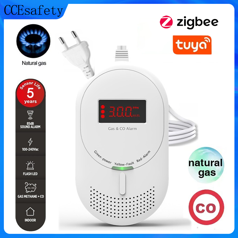 CCEsafety Zigbee Tuya Gas CO D - مراجعة Co Detector Plug وسعره