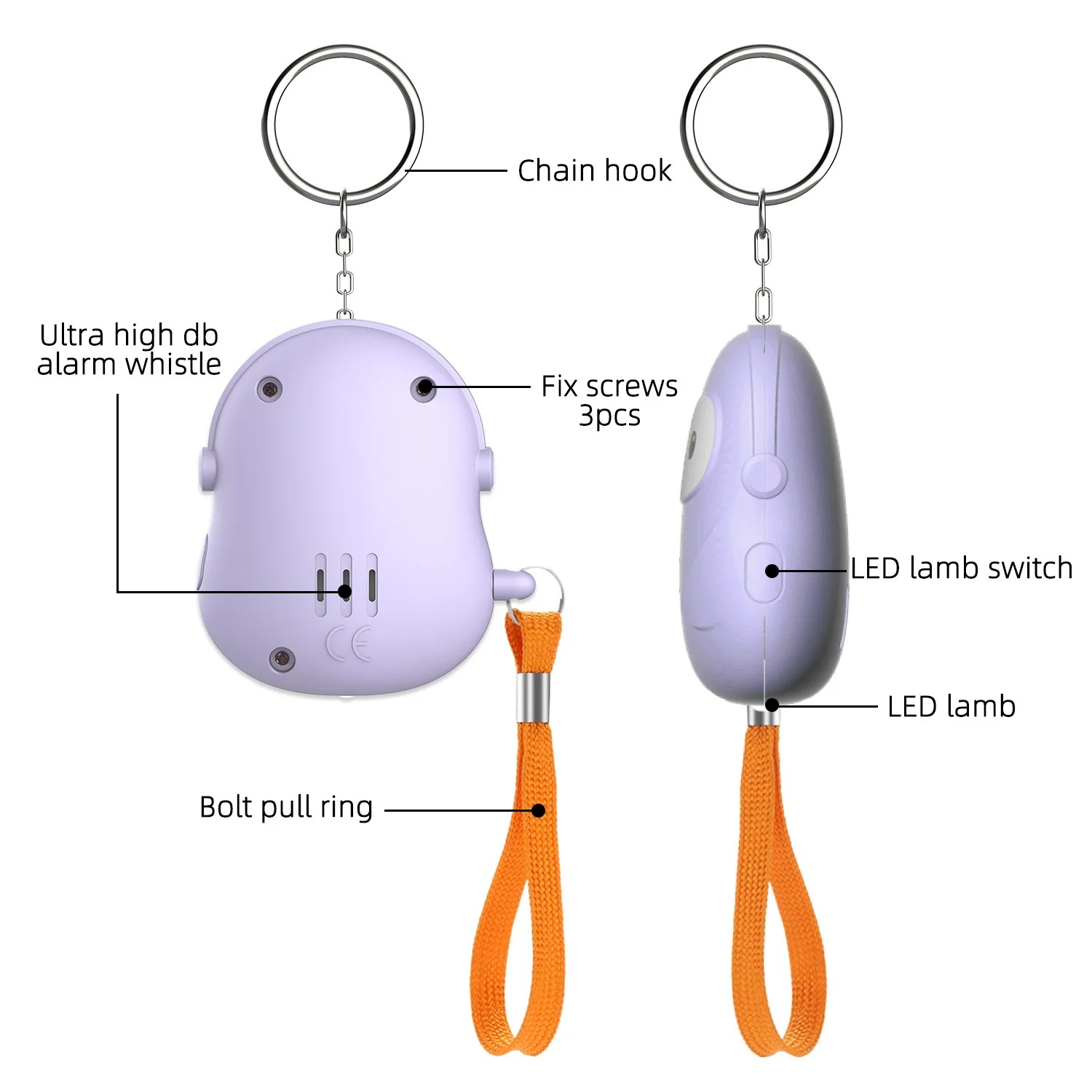 Personal Self Defense 5Pcs Ala - مراجعة Personal Alarm Keychain وسعره