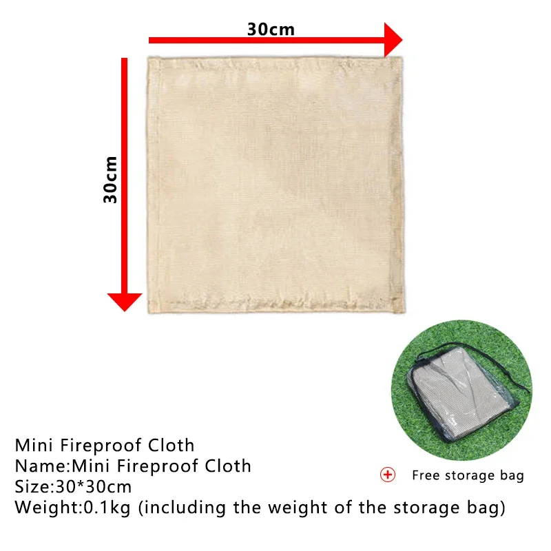 1pc Outdoor Camping Fireproof  - مراجعة Fire Blanket Kitchen وسعره