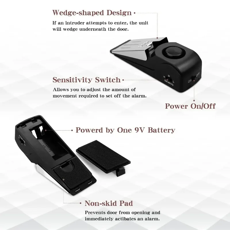 ZEXEF mini security protection - مراجعة Door Stop Alarm وسعره