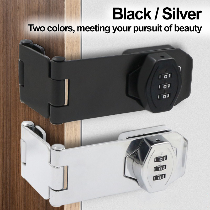 Black/Silver Zinc Alloy 3-digi - مراجعة Medicine Cabinet Lock وسعره