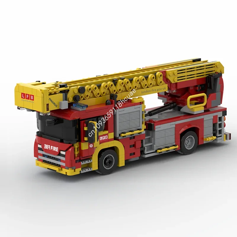 1079PCS MOC London Fire Brigad - مراجعة Fire Escape Ladder وسعره