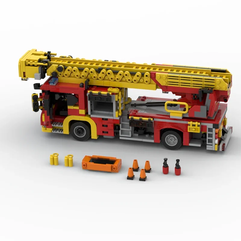 1079PCS MOC London Fire Brigad - مراجعة Fire Escape Ladder وسعره