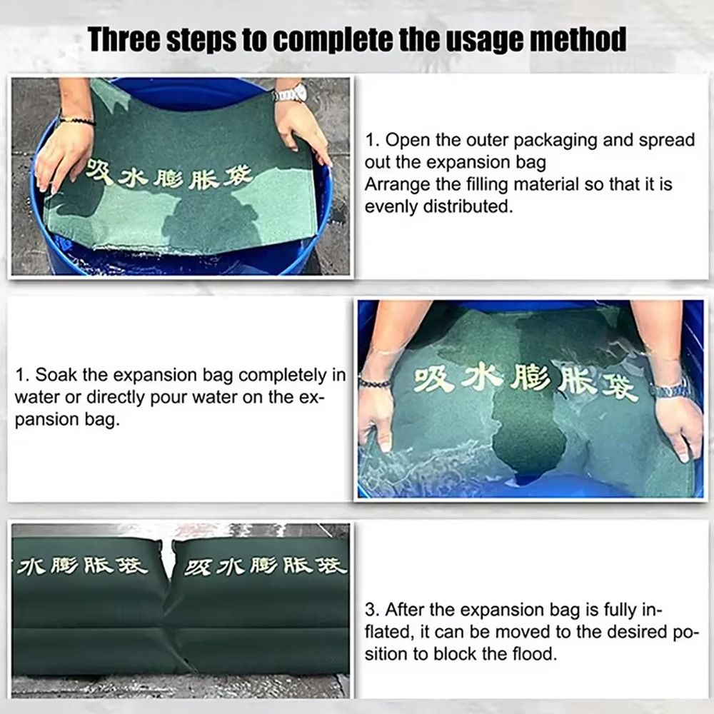 1Pcs Reusable Water Absorbent  - مراجعة Flood Barrier Bag وسعره
