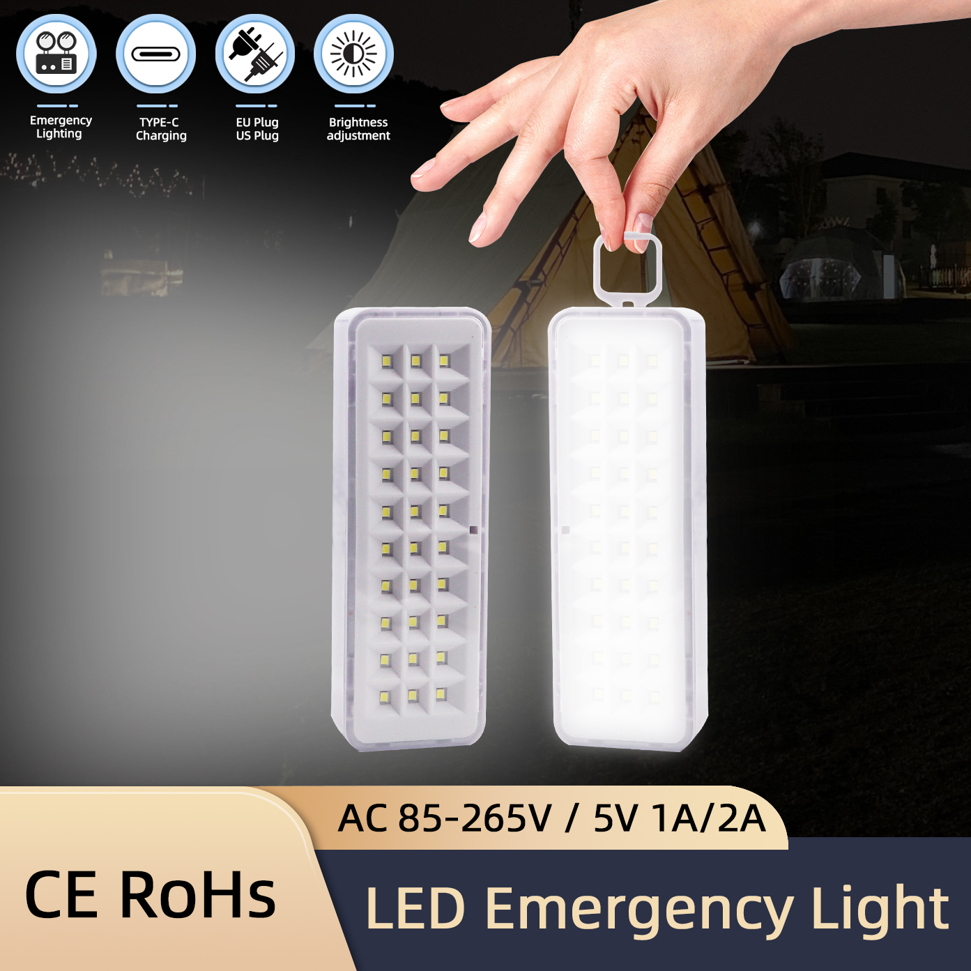 30/60LED Emergency Fire Fighti - مراجعة Power Outage Light وسعره