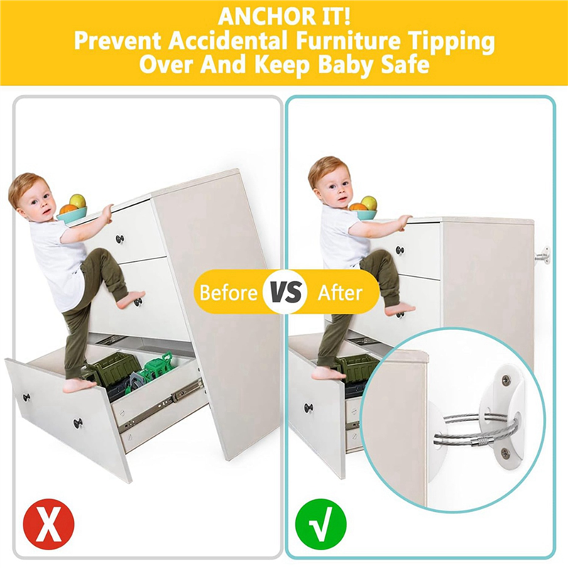 【B07R】Furniture Anchors (12 Pa - مراجعة Earthquake Anchor Strap وسعره