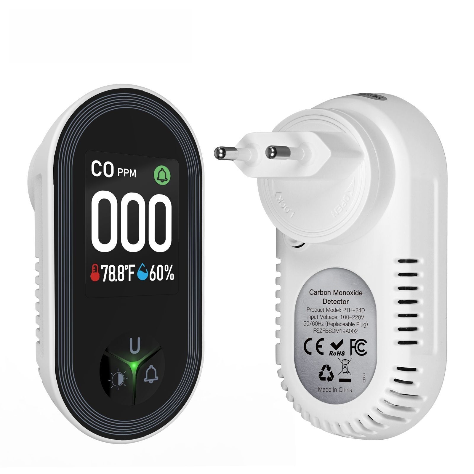 Carbon Monoxide Detector: 3-in - مراجعة Co Detector Plug وسعره