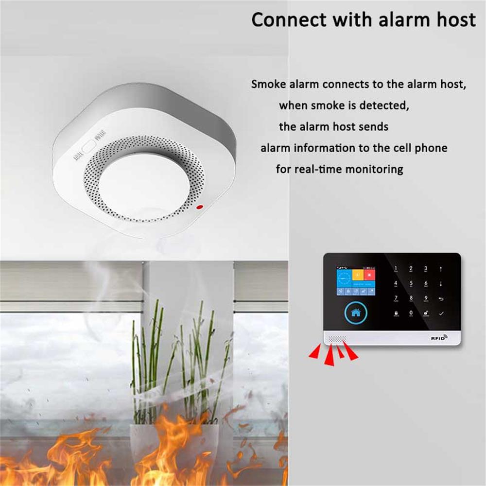 433MHz Wireless Smoke Detector - مراجعة Smoke Detector Interconnected وسعره