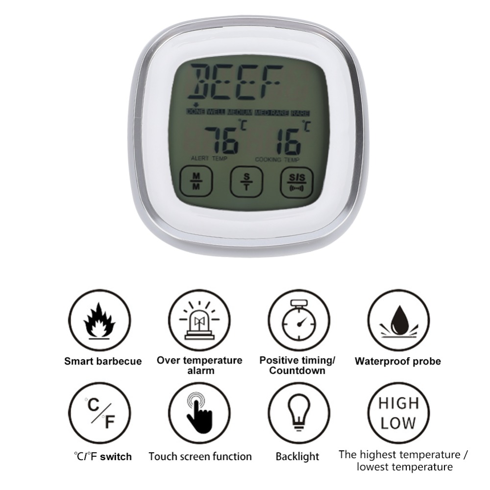 Touch Screen Digital Meat Ther - مراجعة Pool Alarm Float وسعره