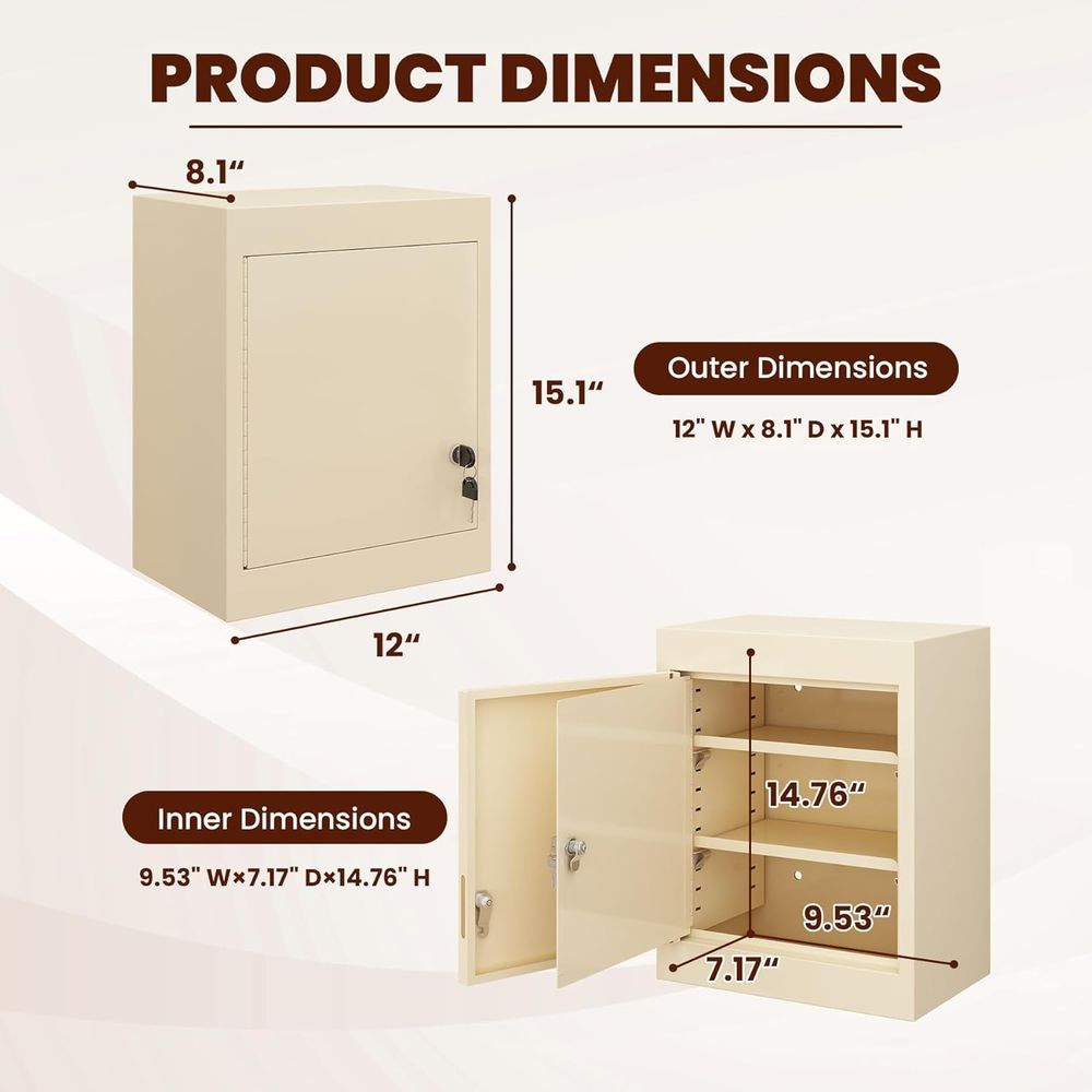 Double Door, Dual Key Lock Ste - مراجعة Medicine Cabinet Lock وسعره