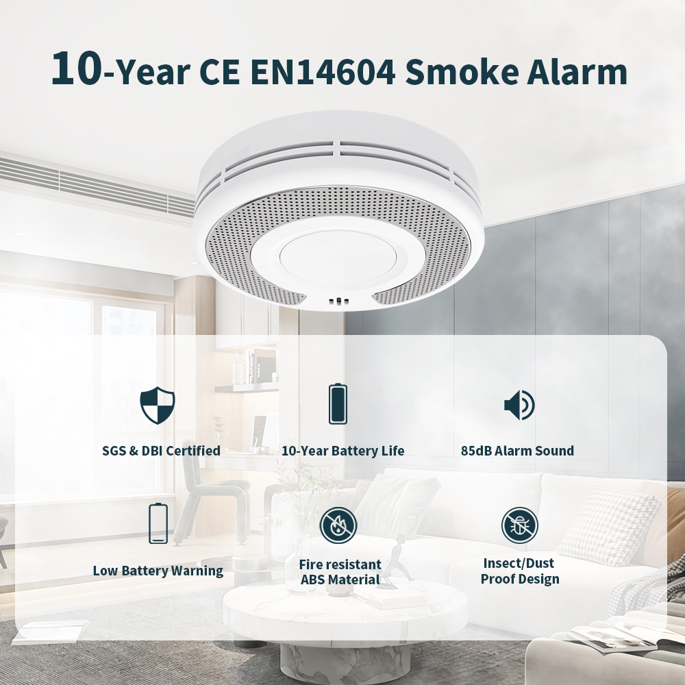 Standalone Smoke Alarm, Smoke  - مراجعة Smoke Detector Interconnected وسعره