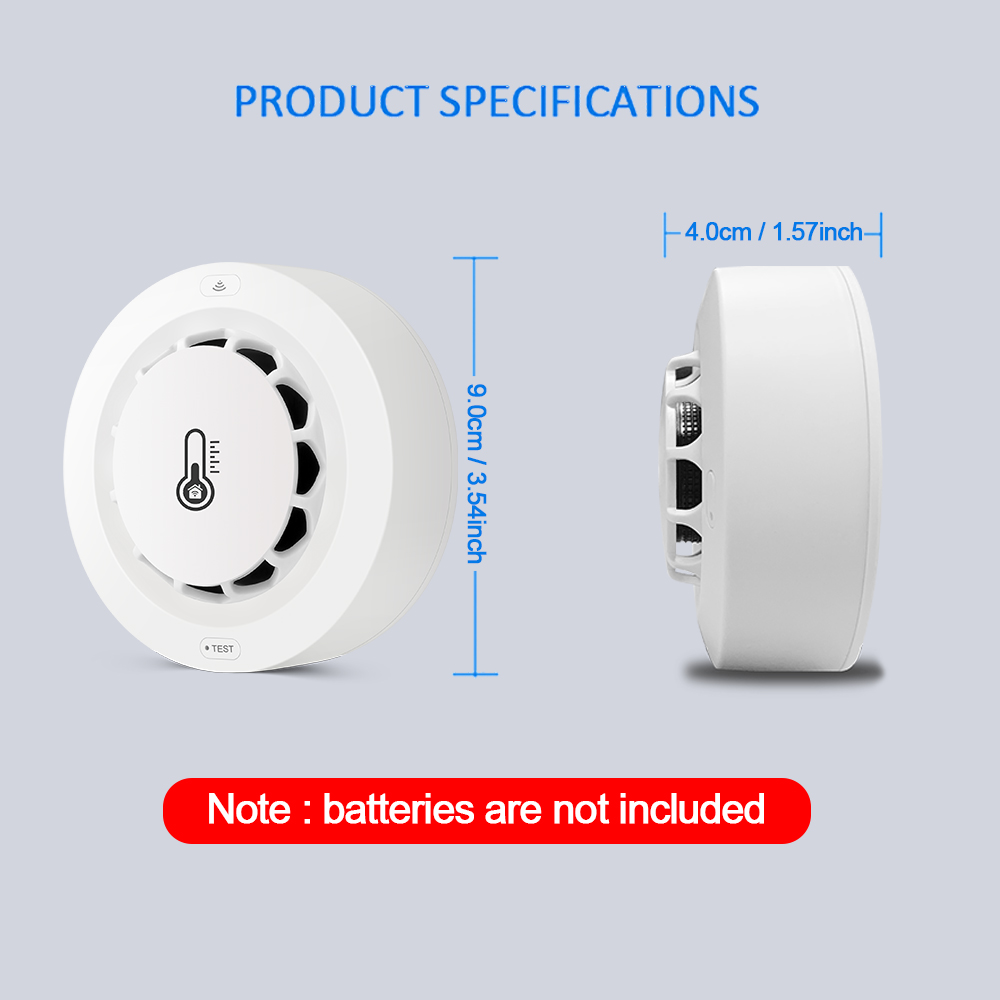 Tuya WiFi Smoke Alarm Temperat - مراجعة Smoke Detector Interconnected وسعره