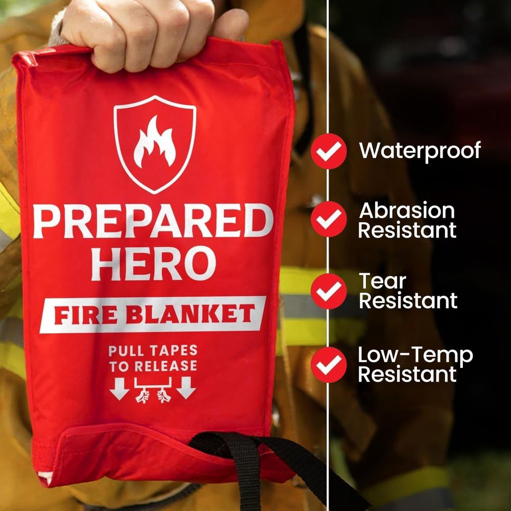 2-Pack Fiberglass Fire Blanket - مراجعة Fire Blanket Kitchen وسعره