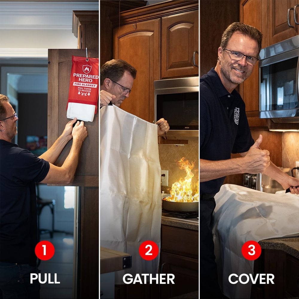 2-Pack Fiberglass Fire Blanket - مراجعة Fire Blanket Kitchen وسعره